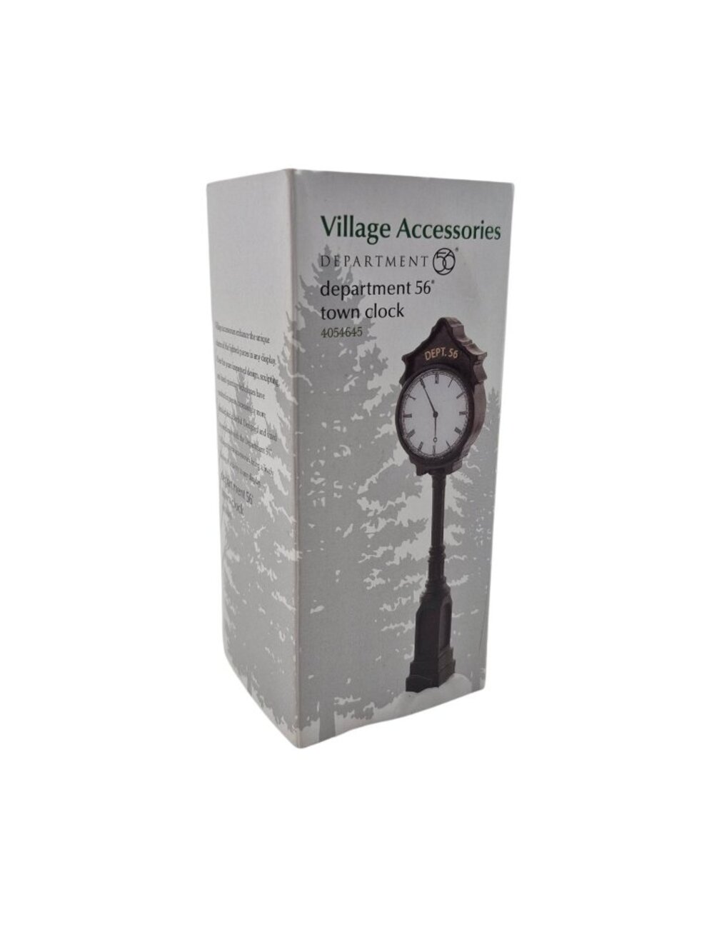 Department 56 Town Clock Village Accessory 4054645 Metal Resin Retired Boxed - Picture 1 of 10